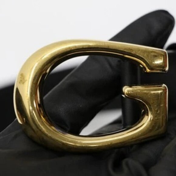 Gucci Selleria G-Buckle Women's Leather Belt Size 100/40 655566 - Black/Gold - Picture 3 of 13
